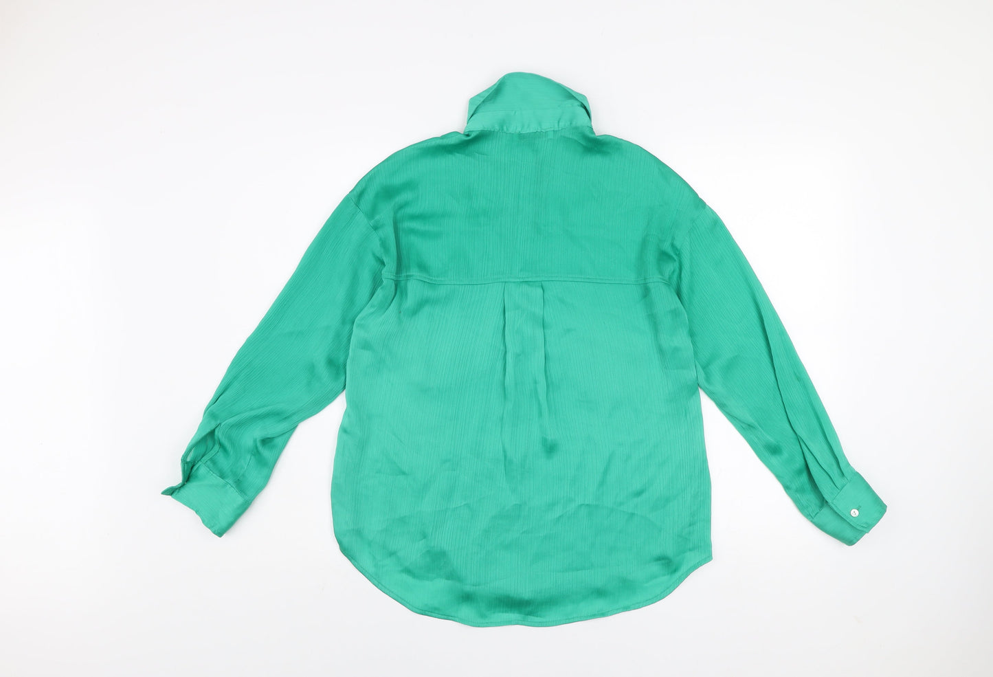 Womens UK Size 8 Gallery Green Basic Button-Up