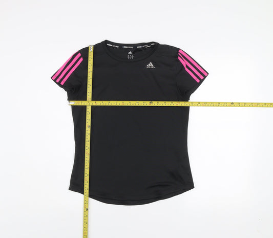 Adidas Womens Black Running Climalite Short Sleeve T-Shirt Size M