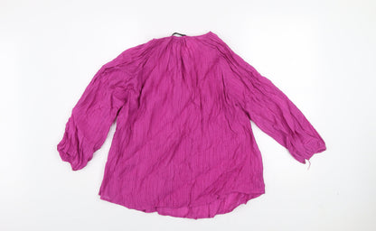 Womens UK Size M Gallery Purple Tunic Blouse