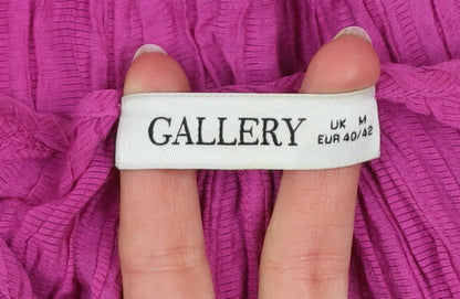 Womens UK Size M Gallery Purple Tunic Blouse