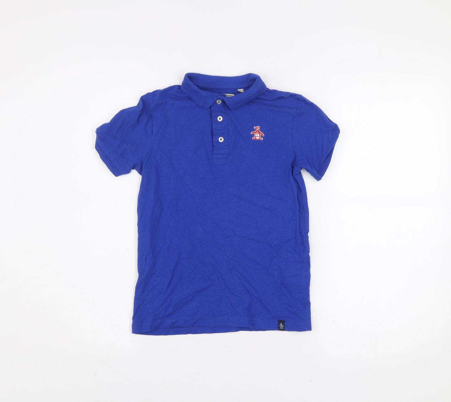 Boys UK Size 7-8 Years Penguin by Munsingwear Blue Basic Polo