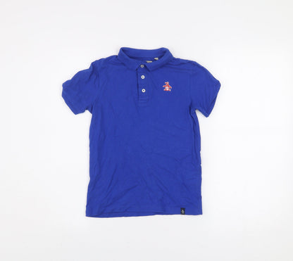 Boys UK Size 7-8 Years Penguin by Munsingwear Blue Basic Polo