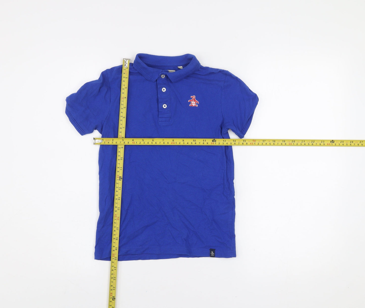 Boys UK Size 7-8 Years Penguin by Munsingwear Blue Basic Polo