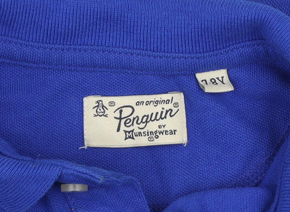 Boys UK Size 7-8 Years Penguin by Munsingwear Blue Basic Polo