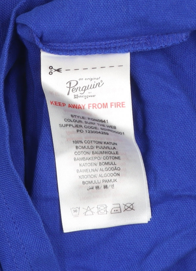 Boys UK Size 7-8 Years Penguin by Munsingwear Blue Basic Polo