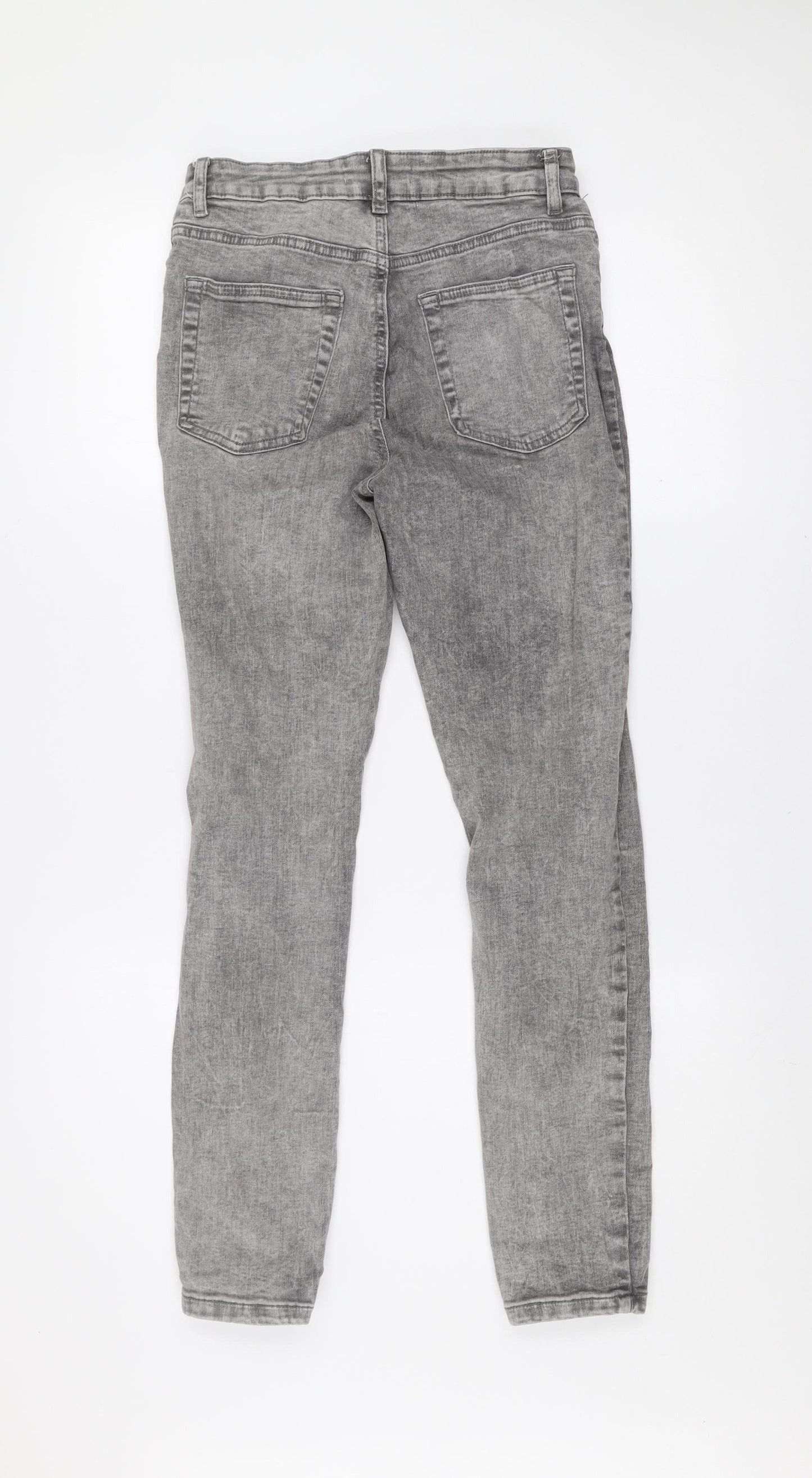 Primark Women's Grey Skinny Jeans Size 12 Slim Stretch Denim