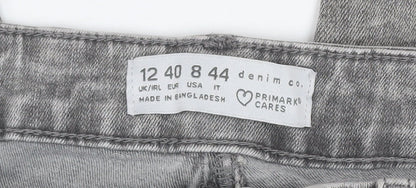 Primark Women's Grey Skinny Jeans Size 12 Slim Stretch Denim