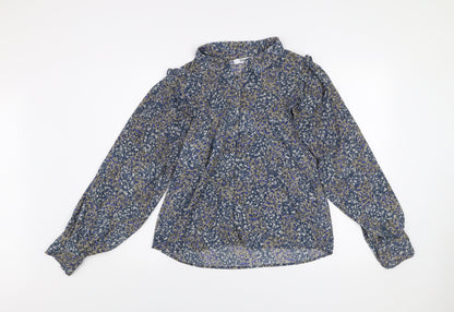 Womens UK Size M Only Blue Tunic Blouse