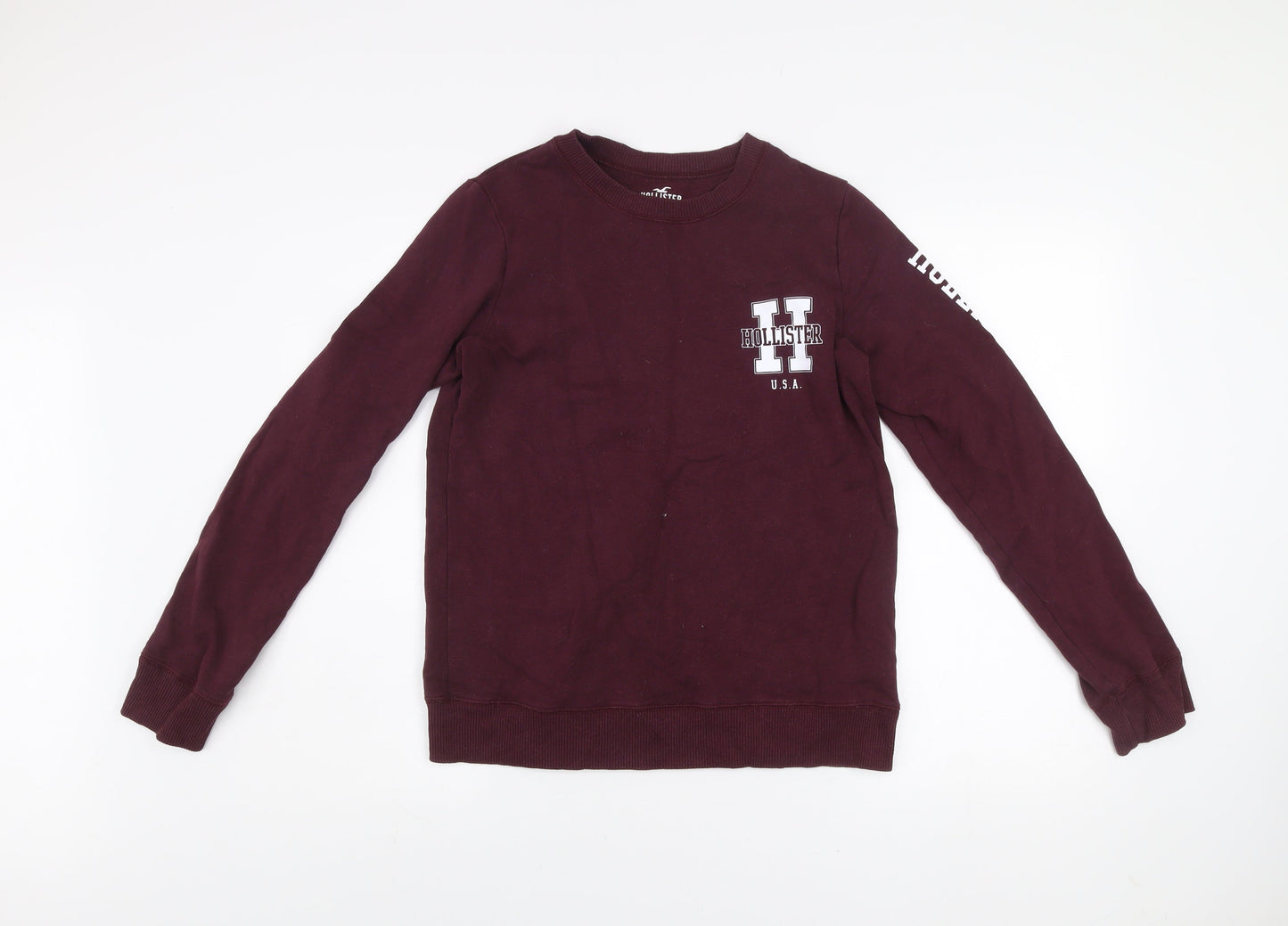 Mens UK Size S Hollister Brown Pullover Sweatshirt