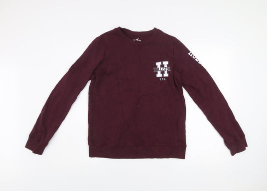Mens UK Size S Hollister Brown Pullover Sweatshirt