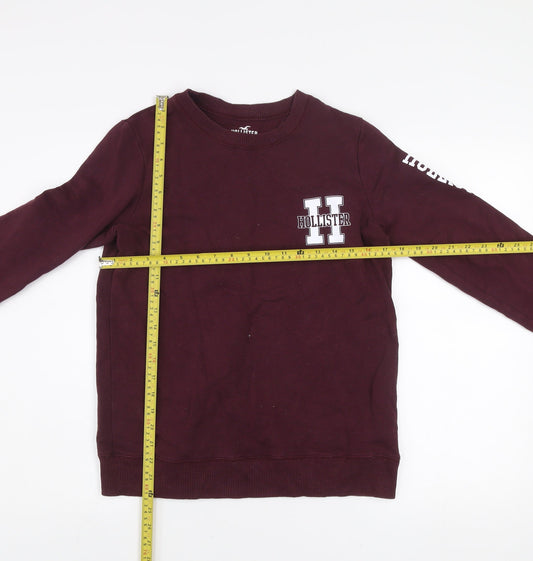 Mens UK Size S Hollister Brown Pullover Sweatshirt