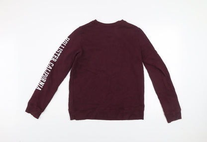 Mens UK Size S Hollister Brown Pullover Sweatshirt