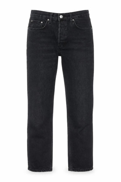 Womens UK Size 12 Mango Regular Fit Straight Black Jeans