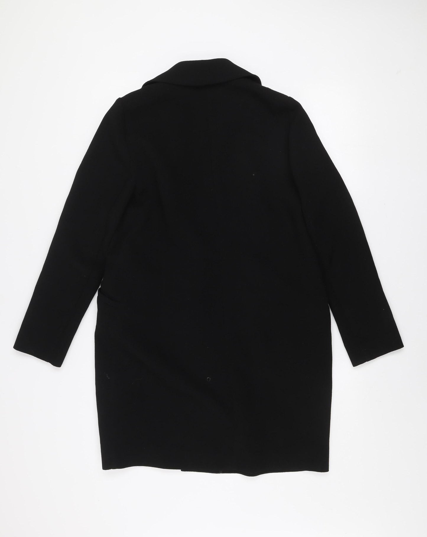 Primark Women’s Black Mid-Length Overcoat Size 6 Classic Style