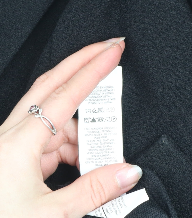 Primark Women’s Black Mid-Length Overcoat Size 6 Classic Style