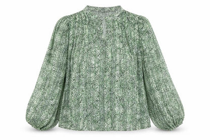 Womens UK Size 10 Gallery Green Tunic Blouse