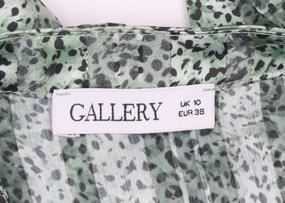 Womens UK Size 10 Gallery Green Tunic Blouse