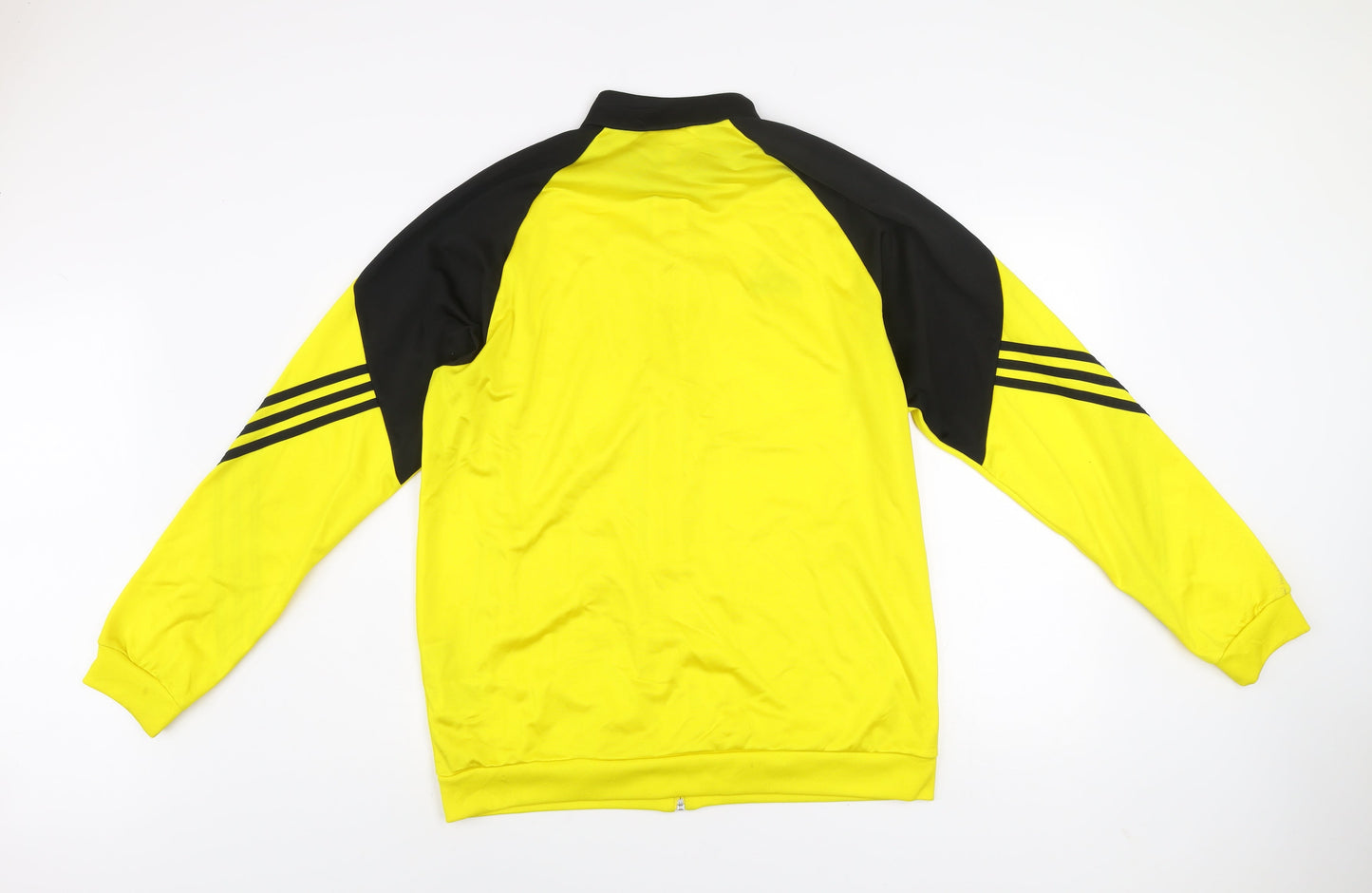 Adidas Men’s Yellow Black Track Jacket L Full Zip Sportswear