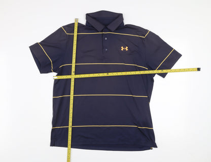 Under Armour Men’s Blue XL Polo Shirt Playoff Moisture Wicking Golf Top