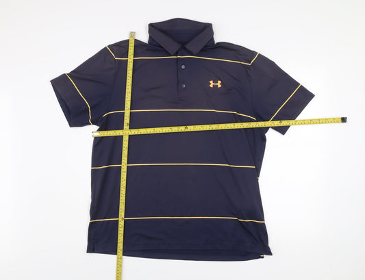 Under Armour Men’s Blue XL Polo Shirt Playoff Moisture Wicking Golf Top
