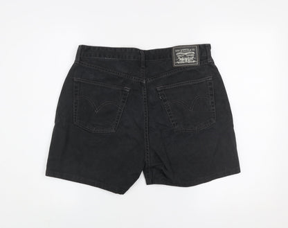 Levi’s Men Black Denim Shorts Size 36 Classic 5-Pocket Cotton