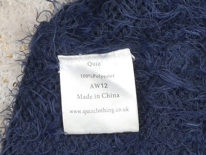 Quiz Women’s Blue Fluffy Heart Jumper Dress Size L