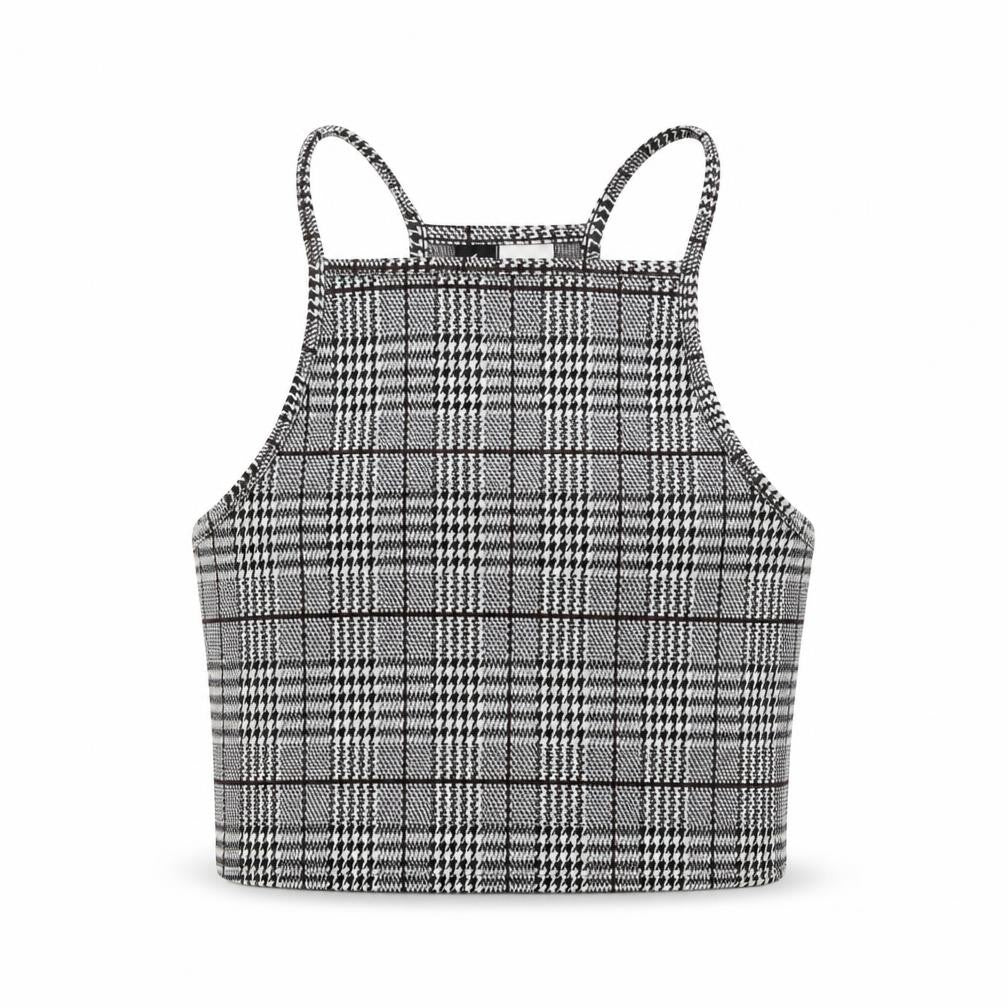 Womens UK Size XS Divided Grey Cropped Tank
