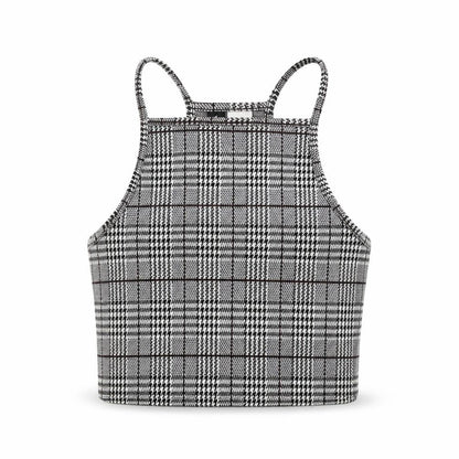 Womens UK Size XS Divided Grey Cropped Tank