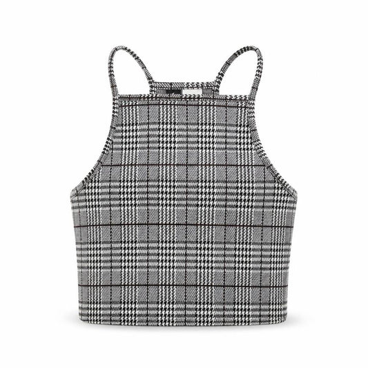 Womens UK Size XS Divided Grey Cropped Tank
