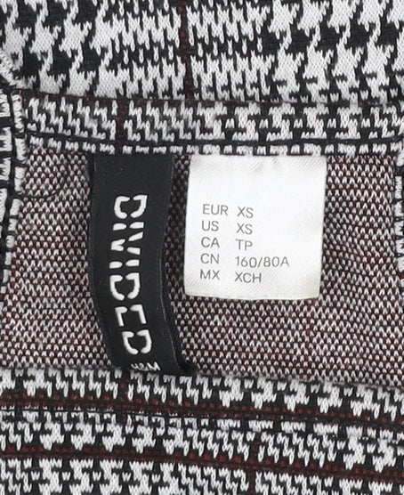 DIVIDED Women’s Grey Check Cropped Tank Top XS