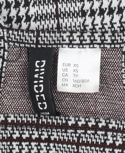 DIVIDED Women’s Grey Check Cropped Tank Top XS