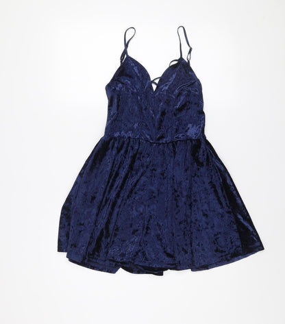 Womens UK Size 10 Primark One-Piece Blue Playsuit