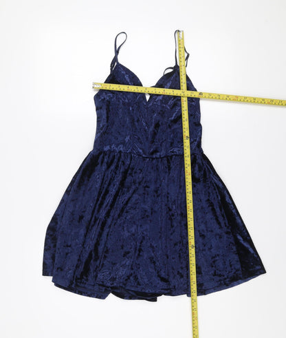Womens UK Size 10 Primark One-Piece Blue Playsuit