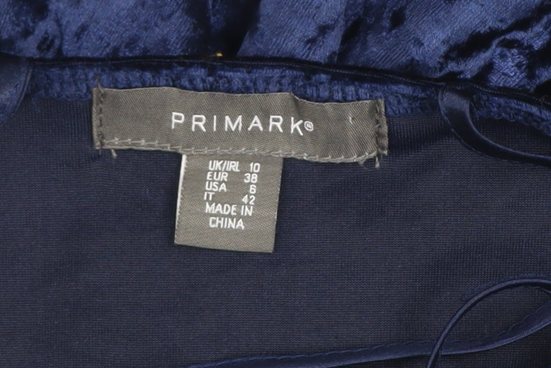 Womens UK Size 10 Primark One-Piece Blue Playsuit