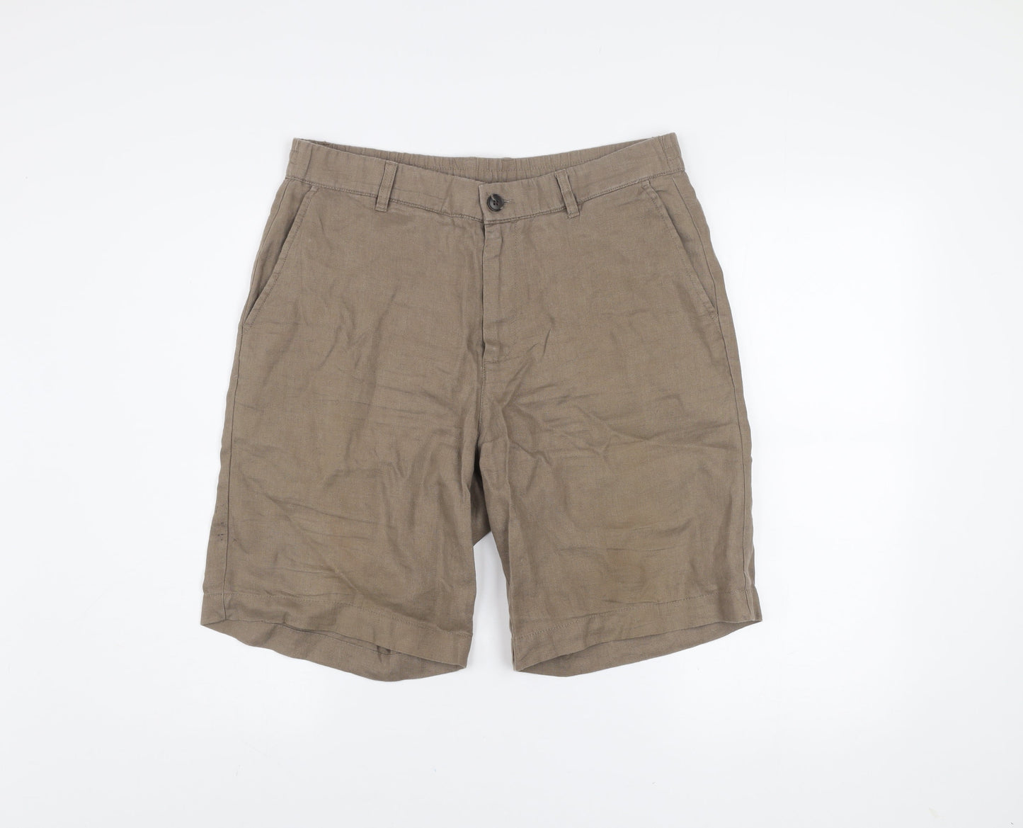 St. Bernard for Dunnes Stores Men's Beige Linen Chino Shorts 32in Waist