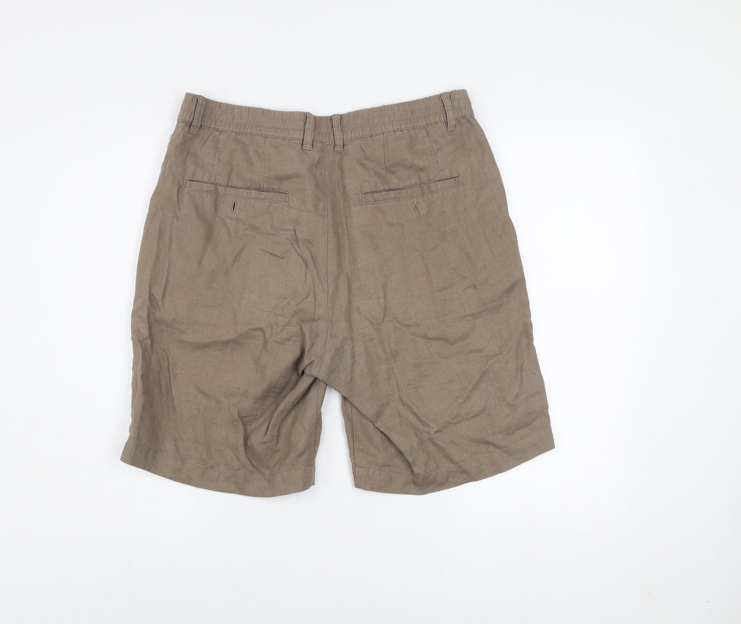 St. Bernard for Dunnes Stores Men's Beige Linen Chino Shorts 32in Waist