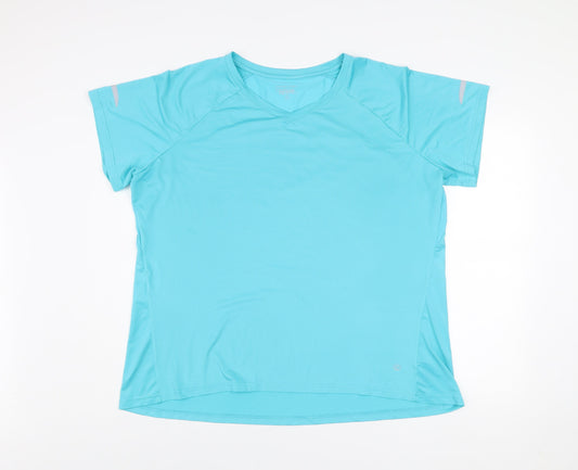 Dunnes Stores Men Blue XL V-Neck Athletic T-Shirt