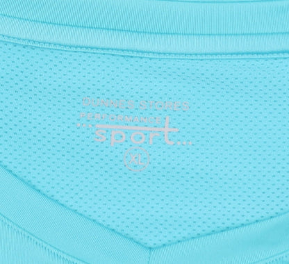 Dunnes Stores Men Blue XL V-Neck Athletic T-Shirt