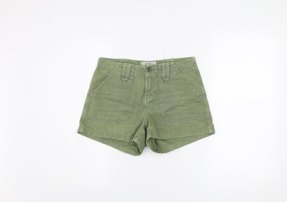 New Look Women Green Size 8 Utility Cotton Shorts