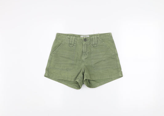 New Look Women Green Size 8 Utility Cotton Shorts