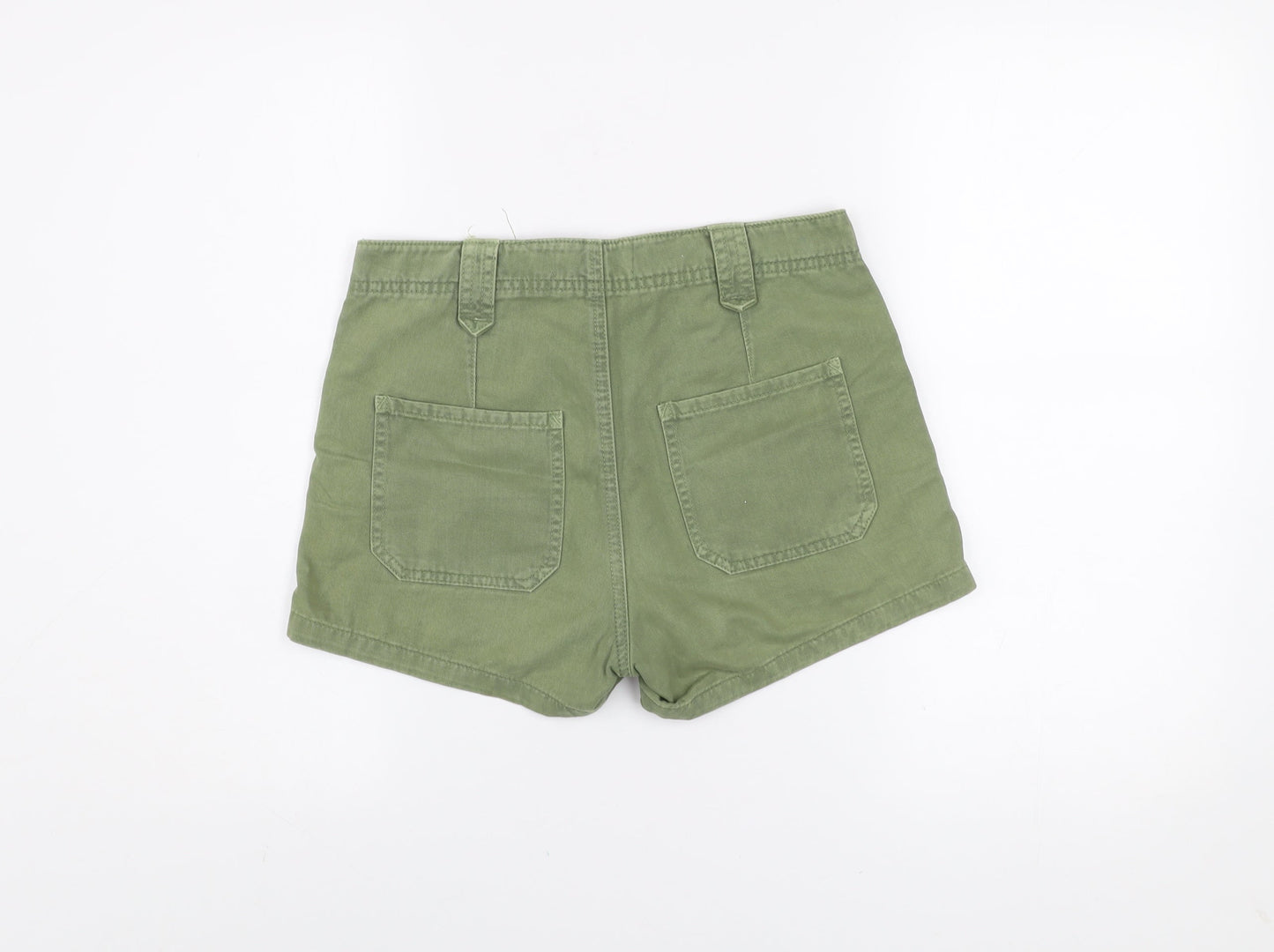 New Look Women Green Size 8 Utility Cotton Shorts