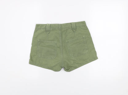 New Look Women Green Size 8 Utility Cotton Shorts