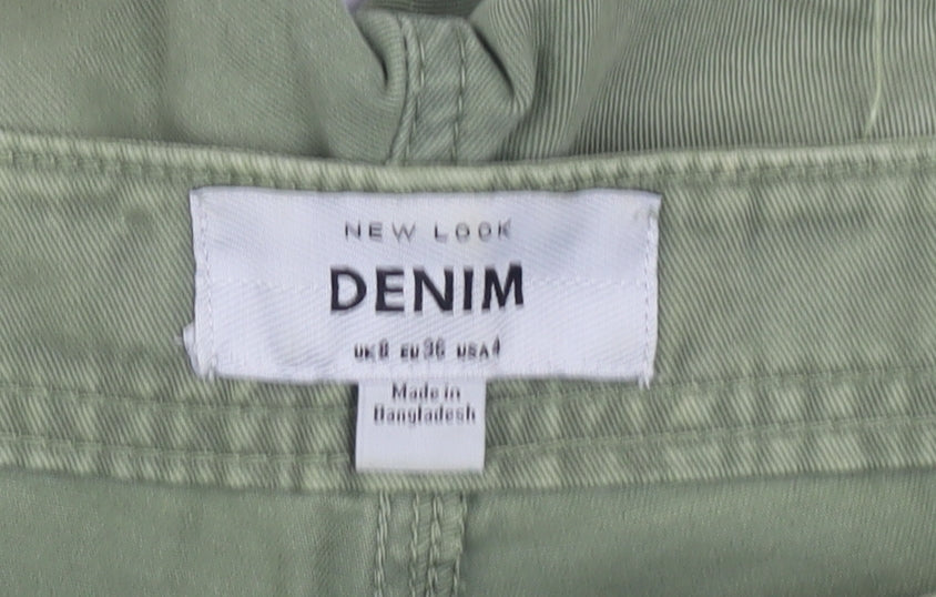 New Look Women Green Size 8 Utility Cotton Shorts