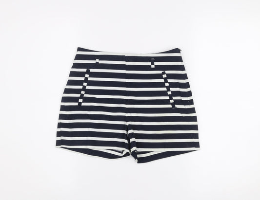 Dunnes Stores Women’s Blue Striped Chino Shorts Size 8
