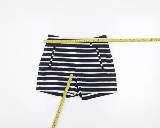 Dunnes Stores Women’s Blue Striped Chino Shorts Size 8