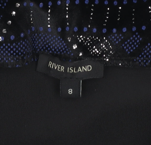 Womens UK Size 8 River Island Black