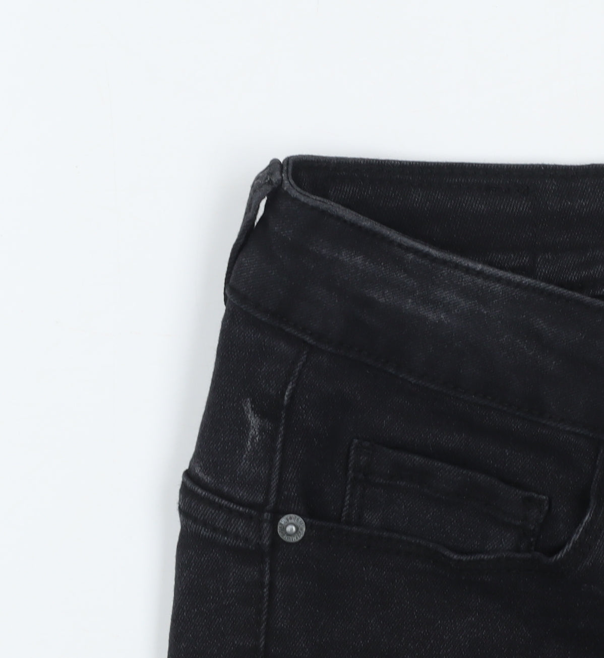 Womens UK Size M VERO MODA Slim Fit Cropped Black Jeans