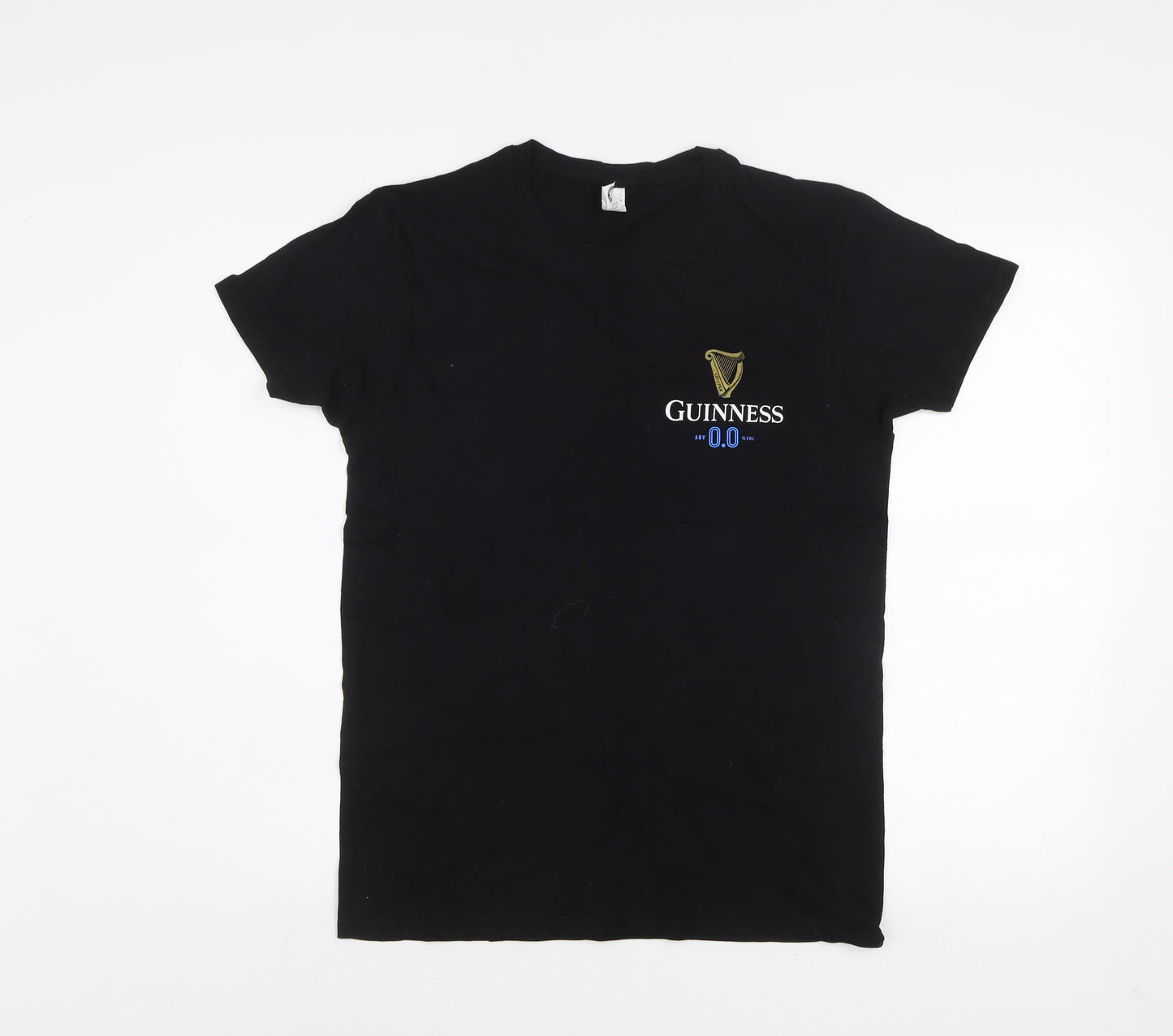 SOL'S Unisex Adults Black Guinness 0.0 Graphic Crew Neck Cotton T-Shirt Size S