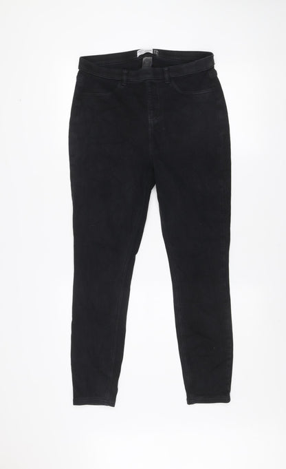 Next Womens Black Size 14R Jersey Jegging Full Length Slim Fit Jeans