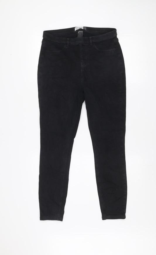 Next Womens Black Size 14R Jersey Jegging Full Length Slim Fit Jeans